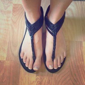 Black gladiator sandal