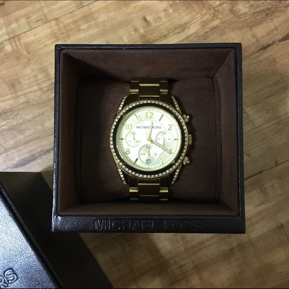 Michael Kors Jewelry - MICHAEL KORS Studded, Gold Watch