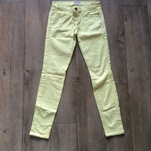 Current/Elliot Yellow Skinny Jeans
