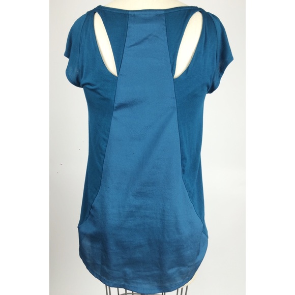Deletta Anthropoligie teal top Xsmall