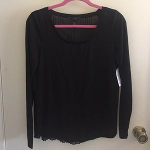 Jessica Simpson Long Sleeve Sheer Back Shirt