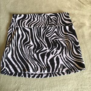 Zebra print skirt