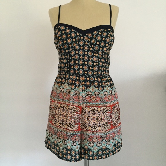 Xhilaration Pants - Moroccan print romper