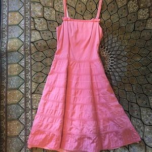 Anthropologie velvet trim dress