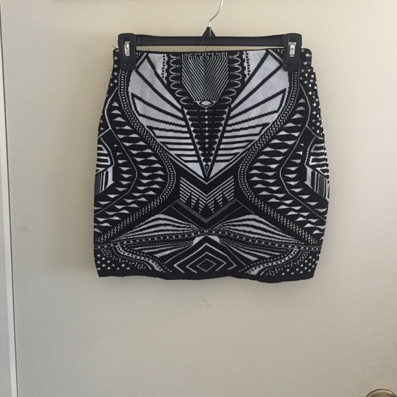 Black and White Mini Skirt