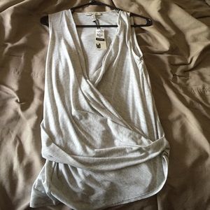 Low cut grey blouse from Express (new with tags)