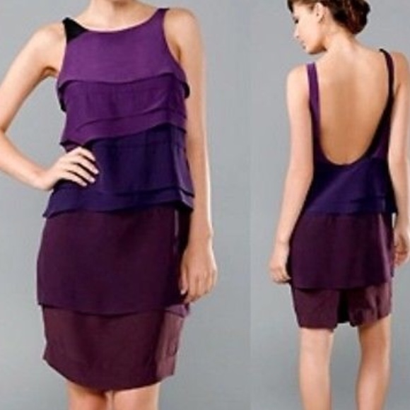 Vena Cava "raj" purple tier low back dress size 8