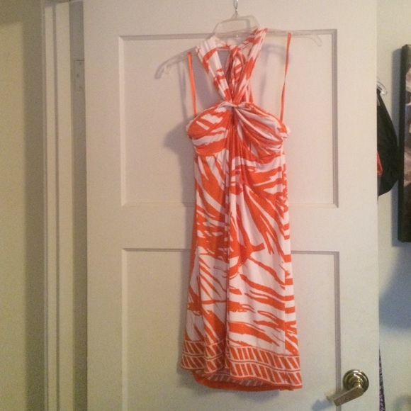 NWT Apt 9 Orange and White Dress