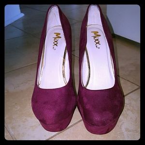 Purple Closed Toe Wedges
