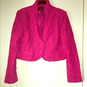 Magenta Lace Blazer