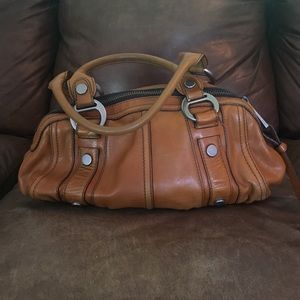 RARE! Fossil Fifty Four Brown Leather Handbag