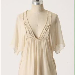 Anthropologie Saivana Sleeve Pitch Blouse