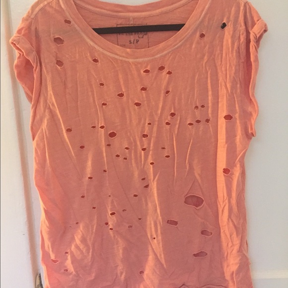 Free People Distressed Tee (We the Free)