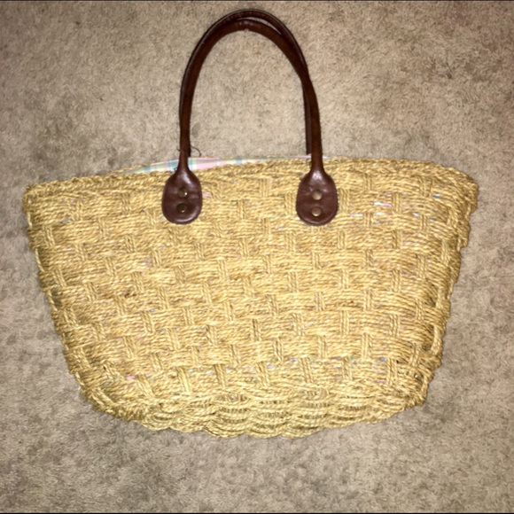 Straw Summer Tote Bag