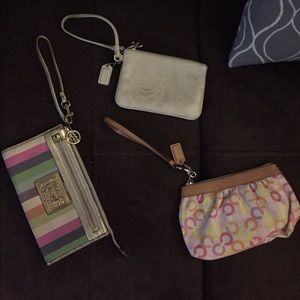 Coach and Vera Bradley wristlets