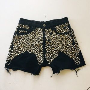 CUSTOM studded Levis denim shorts