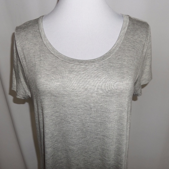 Gray Blouse White Lace Trim - Picture 3 of 8