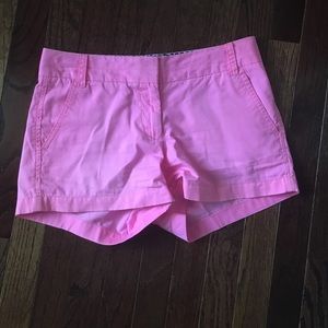 J Crew neon pink chino 3" shorts size 2