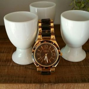 Gold and tortoiseshell watch