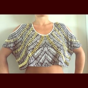 Sass and Bide jeweled crop top