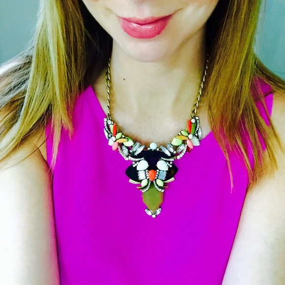 Stunning jcrew statement crystal necklace