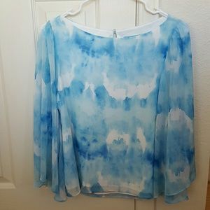 Alice+Olivia 3/4 Sleeves Top Blue