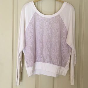 American Apparel lace raglan