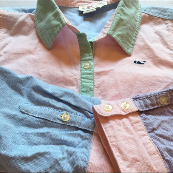 Vineyard Vines Party Shirt Button Down Girls 14