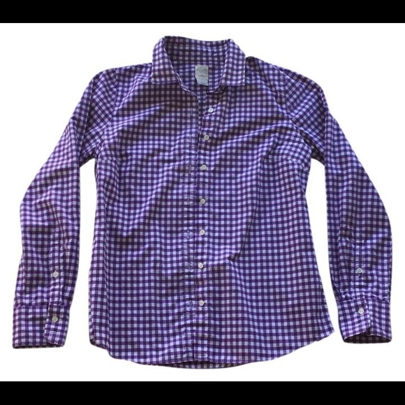 J.Crew Perfect Shirt in Purple Mini Gingham