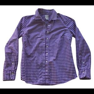J.Crew Perfect Shirt in Purple Mini Gingham