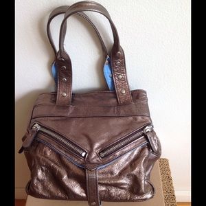 Botkier bronze leather shoulder bag.