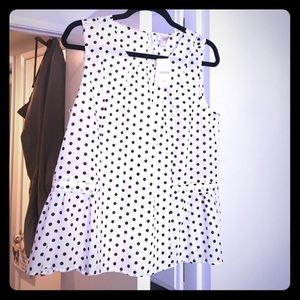 J. Crew Tops - New with tags polka dot and peplum jcrew top J. Crew Tops - New with tags polka dot and peplum jcrew top
