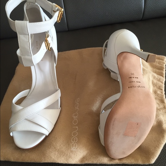 Sergio Rossi white high heel sandals - Picture 4 of 4