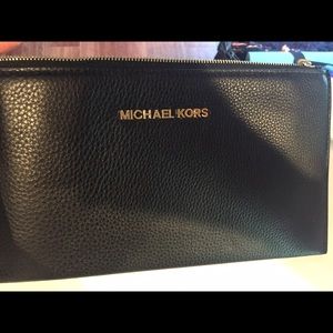 Michael Kors large zip clutch
