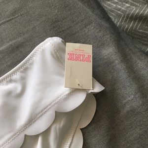 PINK Victoria's Secret Swim - Pink brand white scallop bikini bottom PINK Victoria's Secret Swim - Pink brand white scallop bikini bottom