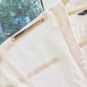ZARA: Lightweight Button Blouse w/ Gold Hardware ZARA: Lightweight Button Blouse w/ Gold Hardware