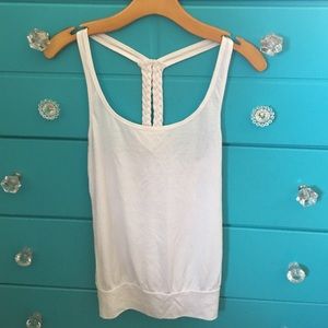 White Tank With Braided Back