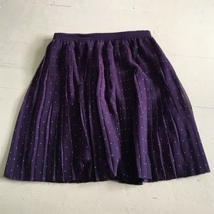Sheer maroon/purple skirt with slip underneath