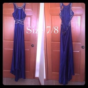 Blue Dress with Beading Detail