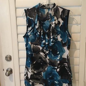 Sleeveless ruffle top