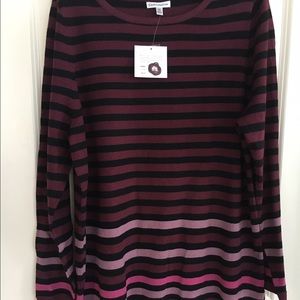 Purple striped sweater
