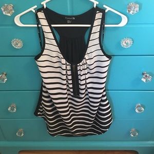 Zipper Racer Back Tank