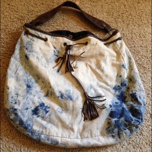 Large Tie-dyed hobo bag!