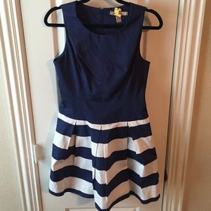 Cute navy and white striped dress