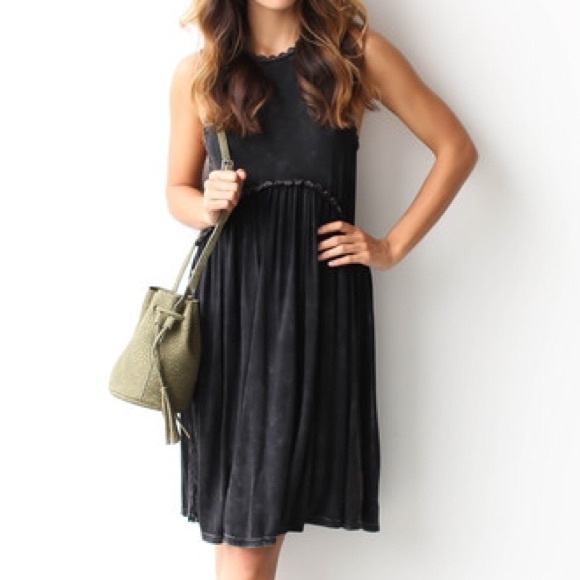 NWOT Black Babydoll Dress