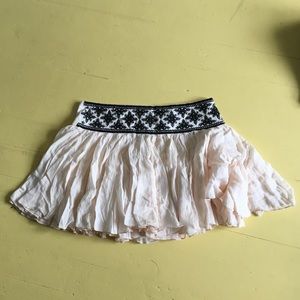 Baby pink skirt with black waistband