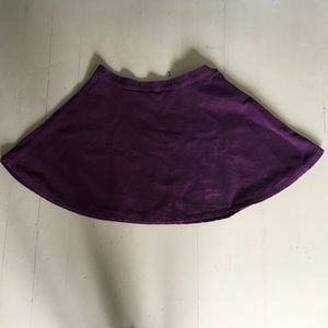 Maroon circle skirt with side zipper