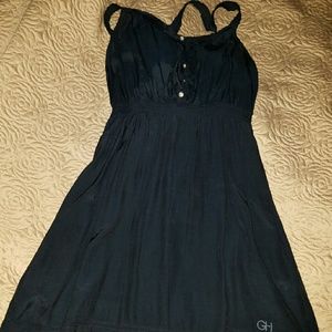 Navy blue spaghetti strap dress