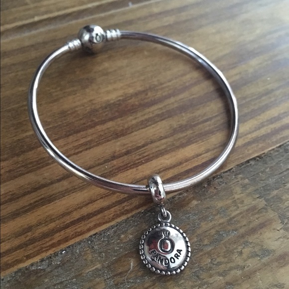 Pandora Sterling Silver Bangle and Charm!