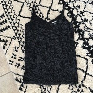 DKNY Black Sequin Top